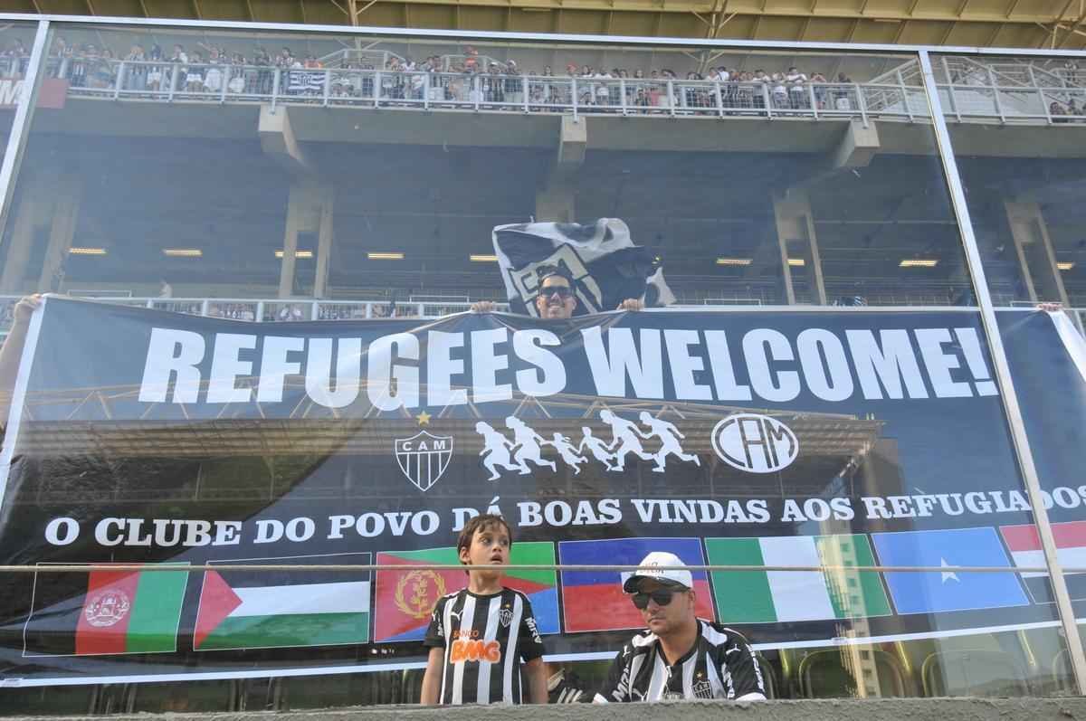 Atltico abriu as portas do Independncia para refugiados srios como forma de homenage-los e de pedir paz no pas