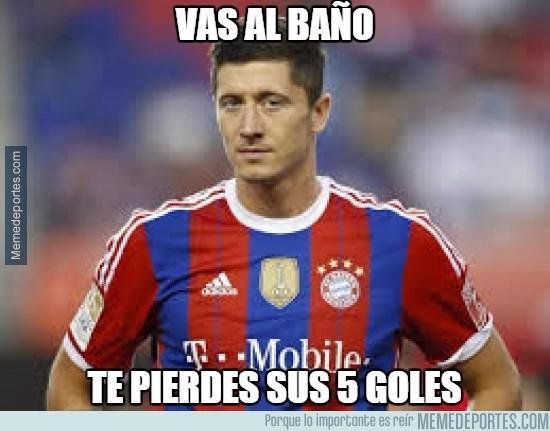 Nas redes, torcida brincou com dia histrico do atacante polons Lewandowski, que marcou cinco gols em 9 minutos durante partida do Bayern de Munique contra o Wolfsburg