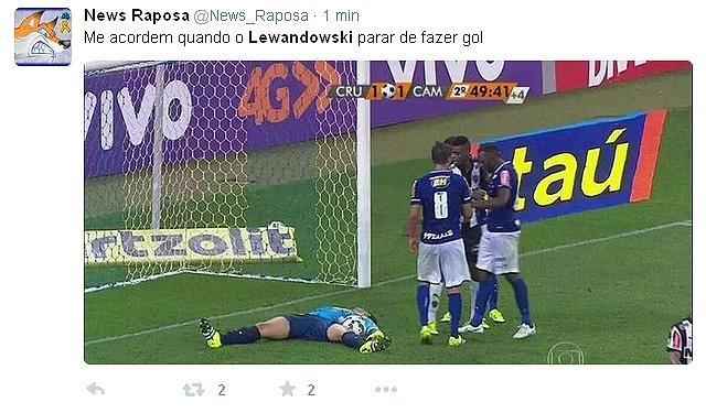 Nas redes, torcida brincou com dia histrico do atacante polons Lewandowski, que marcou cinco gols em 9 minutos durante partida do Bayern de Munique contra o Wolfsburg