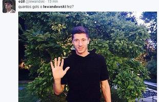 Nas redes, torcida brincou com dia histrico do atacante polons Lewandowski, que marcou cinco gols em 9 minutos durante partida do Bayern de Munique contra o Wolfsburg