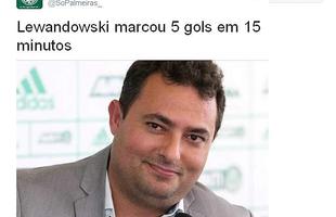 Nas redes, torcida brincou com dia histrico do atacante polons Lewandowski, que marcou cinco gols em 9 minutos durante partida do Bayern de Munique contra o Wolfsburg
