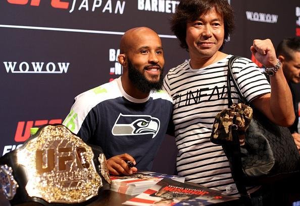 Imagens do Media Day do UFC em Tquio - O campeo peso mosca, Demetrious Johnson