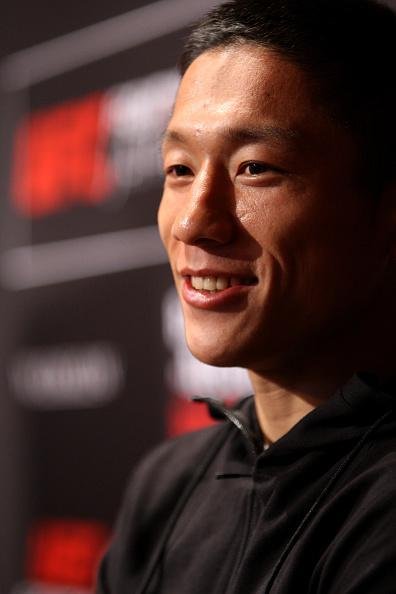 Imagens do Media Day do UFC em Tquio - Kyoji Koriguchi fala aos jornalistas