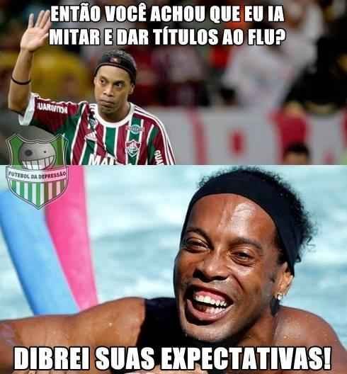 Sada de Ronaldinho do Fluminense virou meme nas redes sociais
