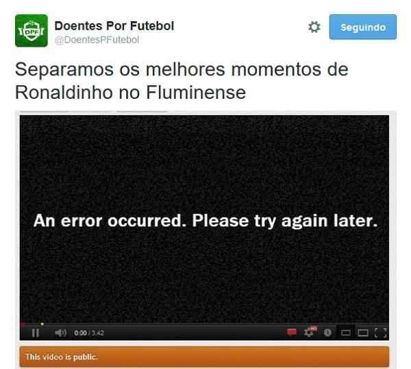 Sada de Ronaldinho do Fluminense virou meme nas redes sociais