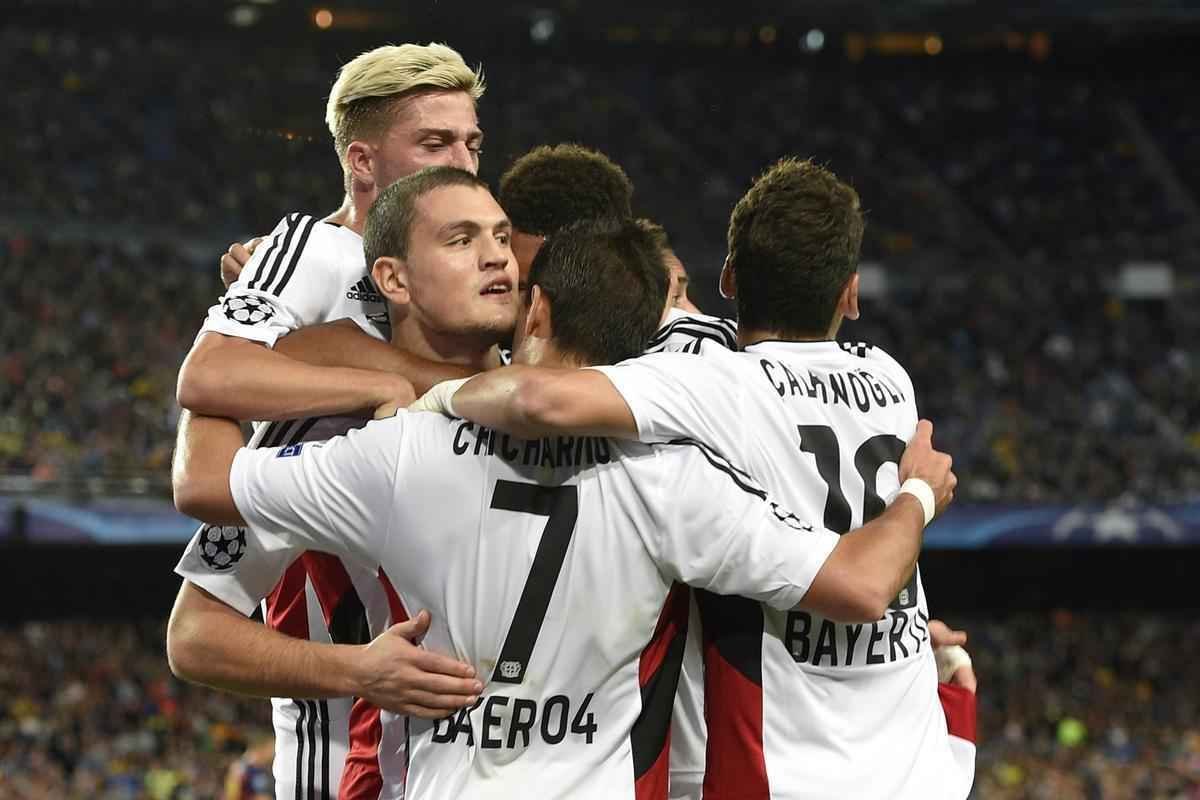 Fotos da partida entre Barcelona e Bayer Leverkusen, pela fase de grupos da Liga dos Campees 