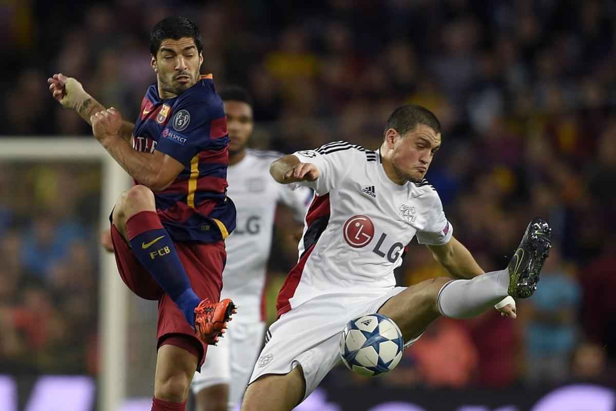 Fotos da partida entre Barcelona e Bayer Leverkusen, pela fase de grupos da Liga dos Campees 