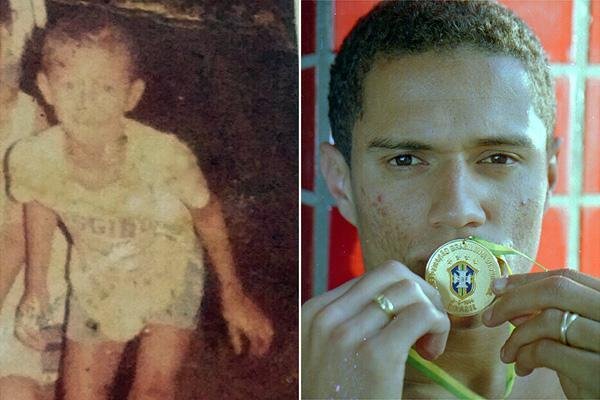 Ex-atacante Marcelo Ramos durante a infncia na Bahia