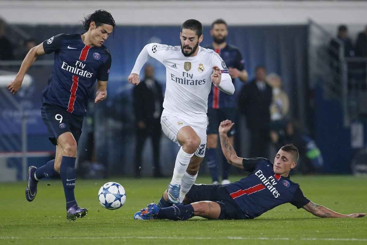 Veja imagens de PSG e Real Madrid pela Liga dos Campees