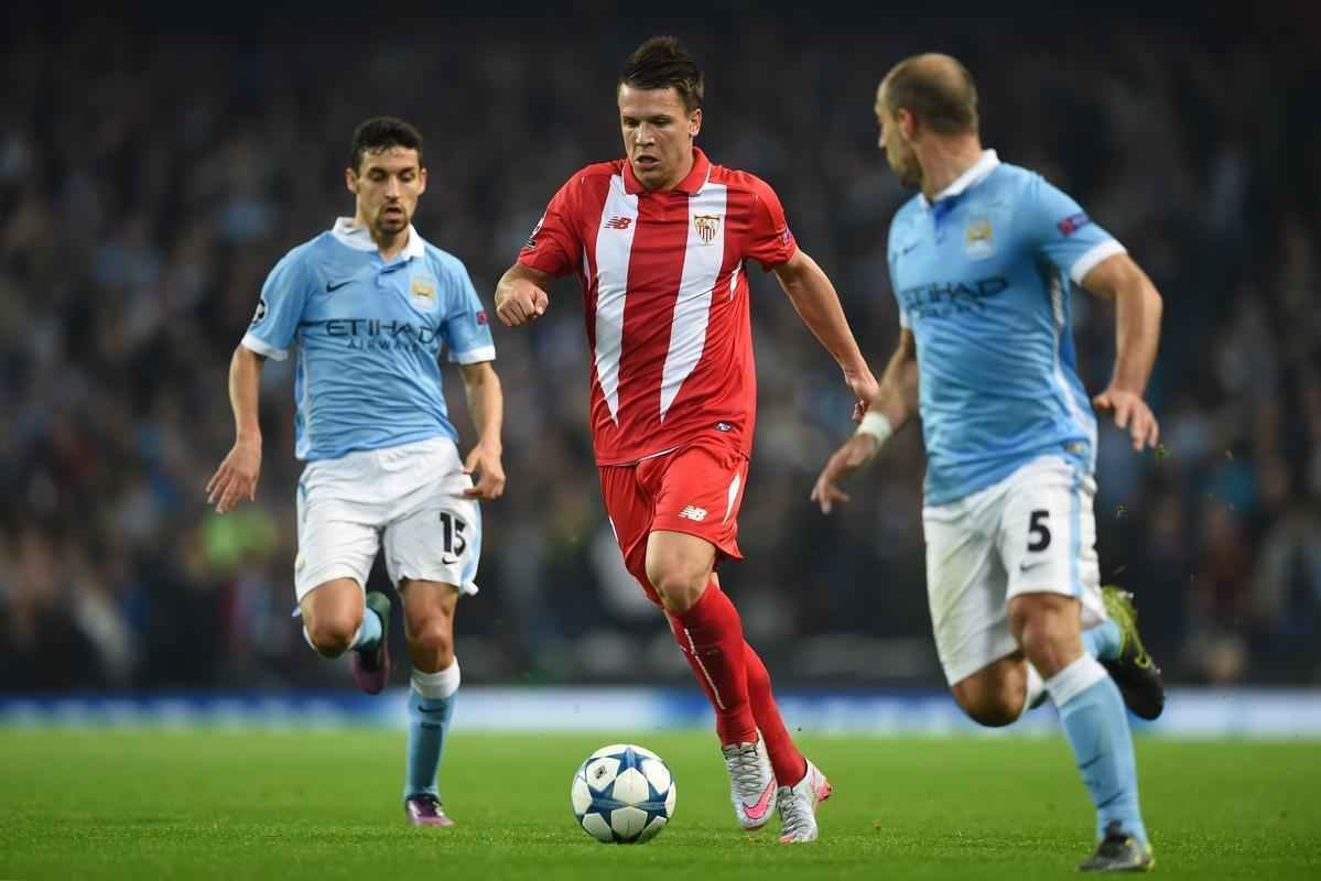 Veja fotos do jogo entre Manchester City e Sevilla pela Liga dos Campees
