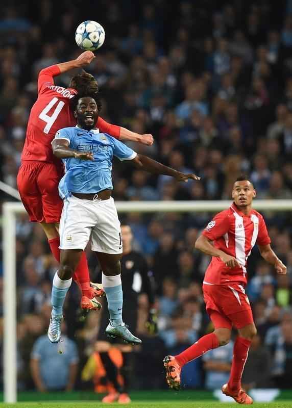 Veja fotos do jogo entre Manchester City e Sevilla pela Liga dos Campees