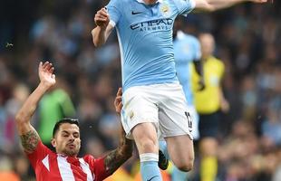 Veja fotos do jogo entre Manchester City e Sevilla pela Liga dos Campees