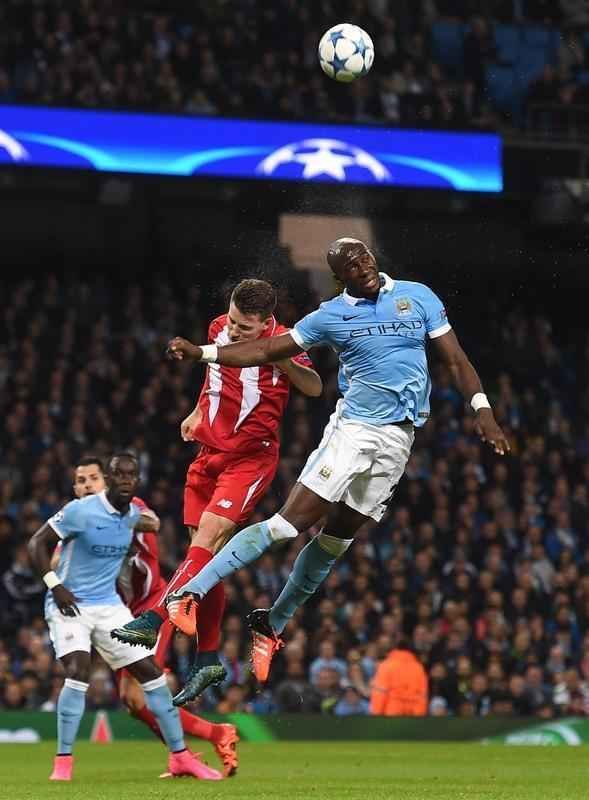 Veja fotos do jogo entre Manchester City e Sevilla pela Liga dos Campees