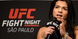 Imagens da pesagem do UFC Fight Night em So Paulo - Claudia Gadelha no 'Questions and Answers'