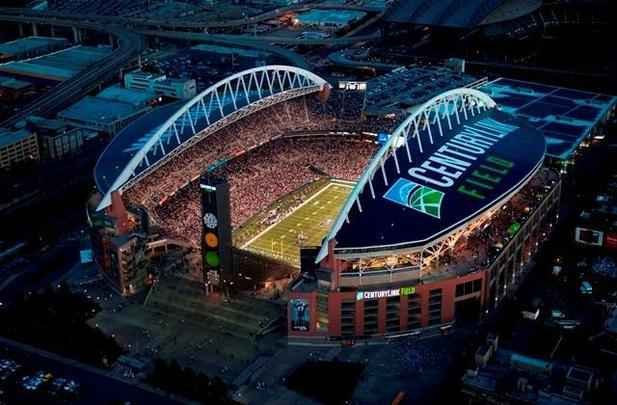 O CenturyLink Field fica em Seattle, no estado de Whashington, e pode receber 67.000 espectadores