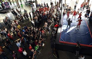 Imagens do treino aberto do UFC em Monterrey - Vista geral do palco de atividades e coletivas