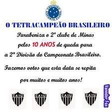 Cruzeirenses foram s redes sociais nesta sexta-feira comemorar os dez anos do rebaixamento do Atltico