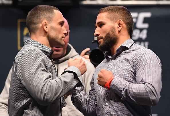 Super coletiva do UFC em Las Vegas - Frankie Edgar e Chad Mendes, astros do TUF 22 Finale