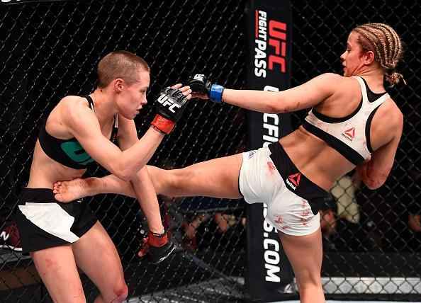 Em confronto entre tops do peso palha, Rose Namajunas domina Paige VanZant e vence por finalizao, a 2min25seg do quinto round