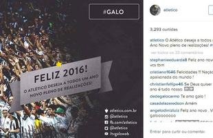 Perfil do Galo no Instagram postou uma mensagem de feliz 2016