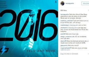 Leo comemorou a chegada de 2016