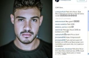 Vin�cius Ara�jo desejou felicidades a seus seguidores no Instagram 