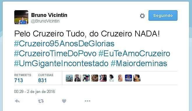 Bruno Vicintin, vice-presidente de futebol do Cruzeiro