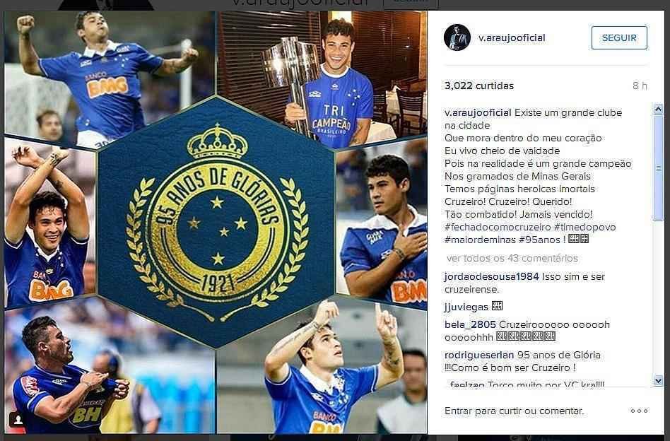 Vinicius Arajo, atacante do Cruzeiro
