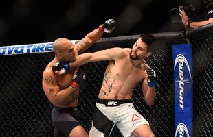 Imagens da guerra entre Robbie Lawler e Carlos Condit pelo cinturo dos meio-mdios, no UFC 195. Lawler levou a melhor depois de cinco round, por deciso dividida dos juzes 