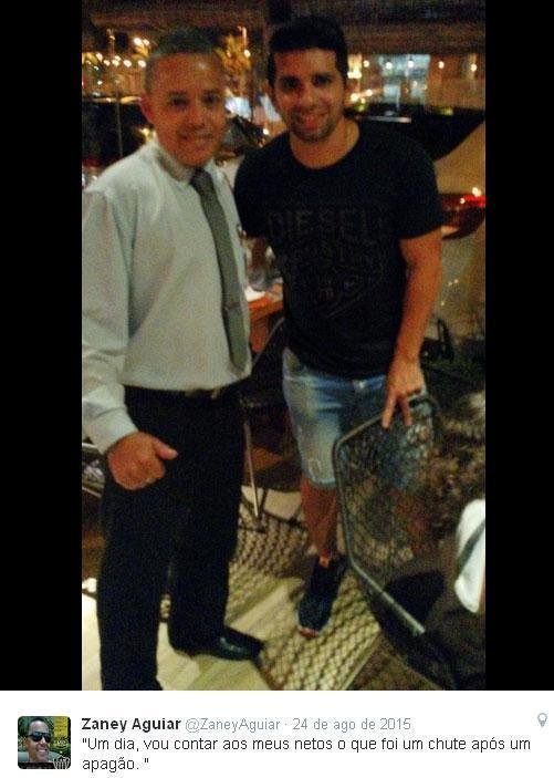 Guilherme, ex-Galo, tambm teve momento registrado ao lado de Zaney, torcedor do Atltico