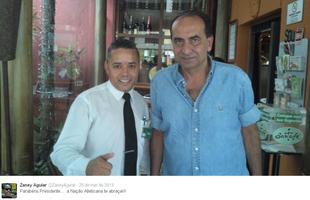 Zaney em momento com o ex-presidente do Atltico Alexandre Kalil