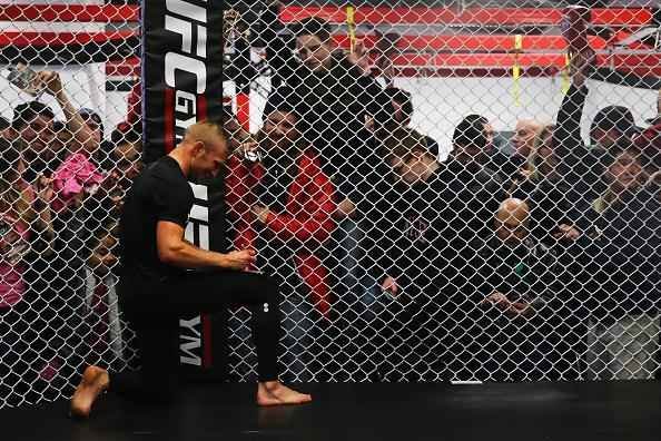 Treino aberto do UFC em Boston - O campeo peso galo, TJ Dillashaw