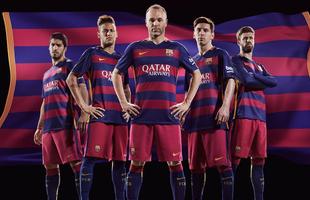 1 lugar: camiseta titular do Barcelona (temporada 2015/16)