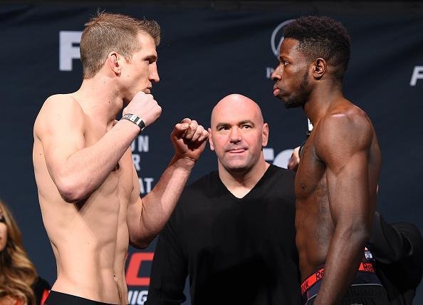 Pesagem do UFC on Fox 18 - Matt Dwyer e Randy Brown se encaram