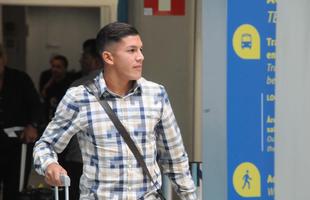 O volante argentino Lucas Romero, de 21 anos, desembarcou nesta quarta-feira no Aeroporto de Confins