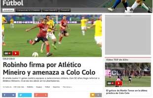 AS, da Espanha, em verso latina: destaque para o duelo de Robinho com o Colo Colo na Libertadores