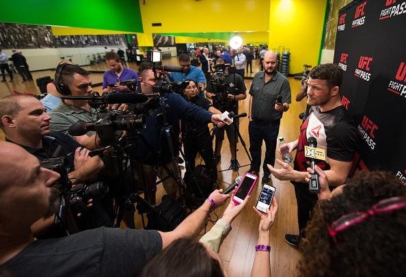 Protagonistas do evento, Anderson Silva e Michael Michael Bisping participaram de treino aberto para promover o UFC em Londres 
