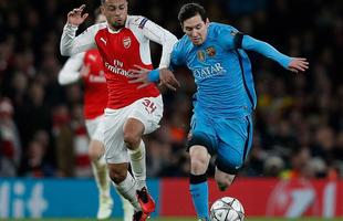 O Barcelona venceu o Arsenal por 2 a 0, na partida de ida pela Liga dos Campees