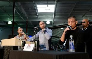 Com presena de imprensa e fs, Conor McGregor e Nate Diaz participam de conferncia em Los Angeles e esquentam clima para duelo no UFC 196