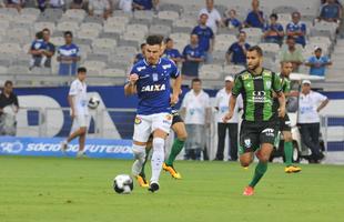 Lances do primeiro tempo do clssico entre Cruzeiro e Amrica, no Mineiro, pelo Mineiro