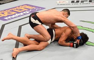 UFC 196, em Las Vegas - Erick Silva cai j nocauteado e Nordine Taleb golpeia