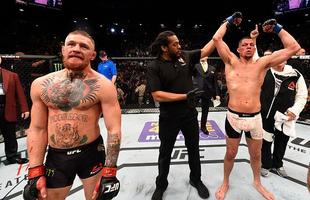 Nate Diaz vence Conor McGregor por finalizao na luta principal do UFC 196