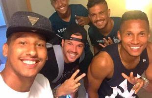 Artur com Tiago Lus, Osman, Rafael Bastos e Jonas