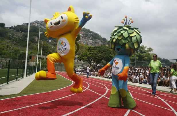 Vincius e Tom representam a fauna e a flora brasileiras nos Jogos Olmpicos do Rio de Janeiro