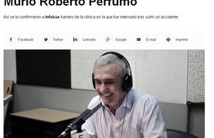 Infobae confirmou a morte de Roberto Perfumo com funcionrios de hospital onde estava internado