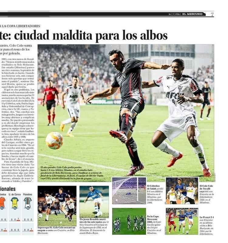 Belo Horizonte: cidade maldita para o Colo Colo