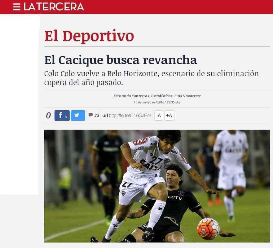 O Cacique busca revanche: Colo Colo volta a Belo Horizonte, cenrio de sua eliminao na Libertadores do ano passado