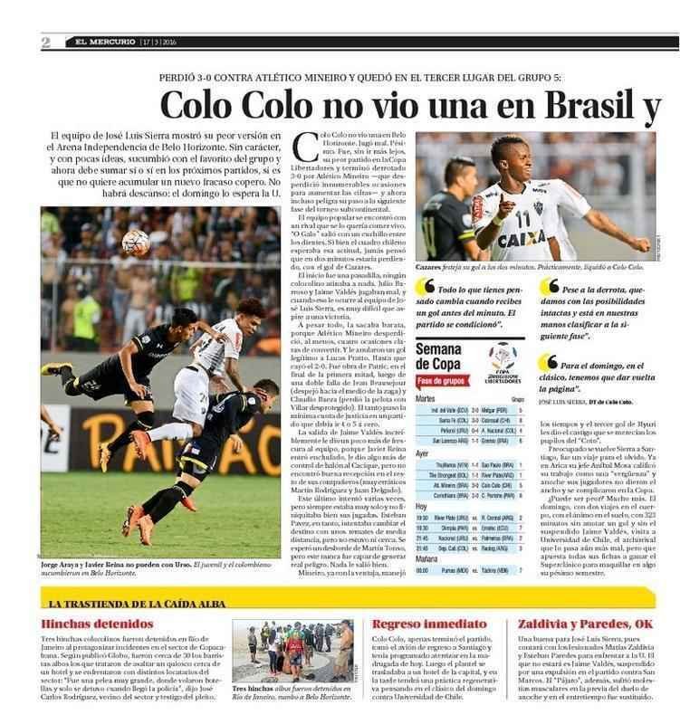 Colo Colo no viu uma no Brasil e...