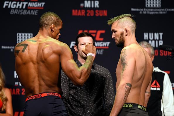 Pesagem do UFC Fight Night Brisbane - Alan Nuguette e Damiem Brown