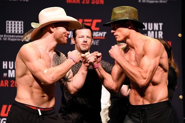 Pesagem do UFC Fight Night Brisbane - Brendan O'Reilly e Alan Jouban usam chapus australianos